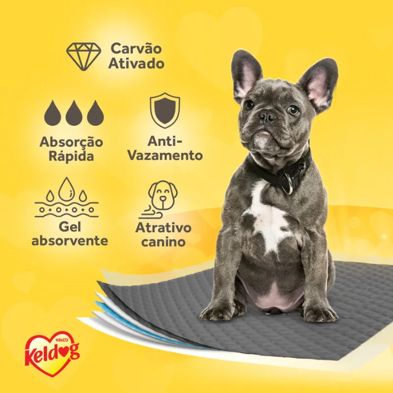 Keldog Tapete Higiênico Slim Ultra Dry Carvão Ativado 30 Un