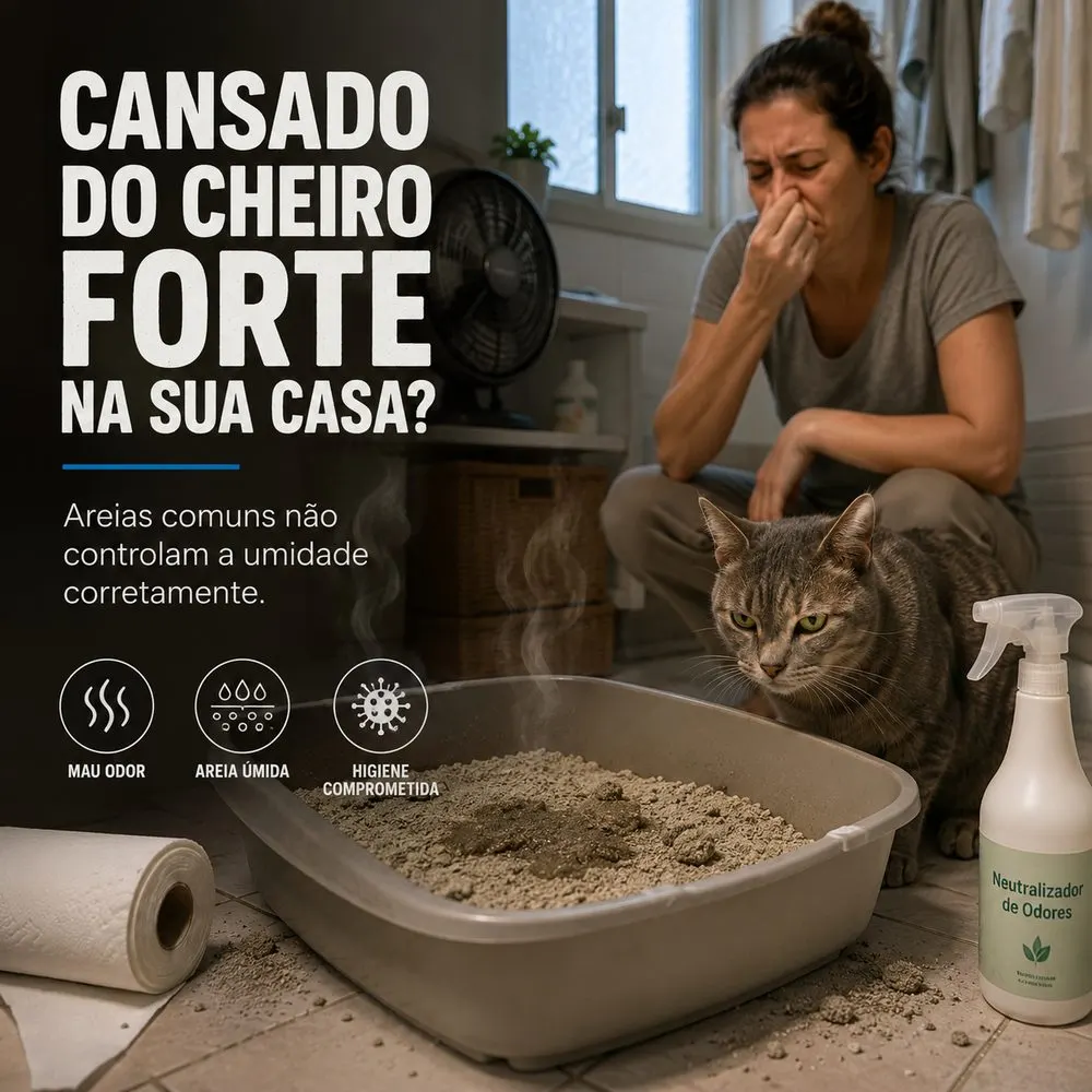 Areia Higiênica CareCat  Sílica Natural Antiodor Gatos 1,8 kg