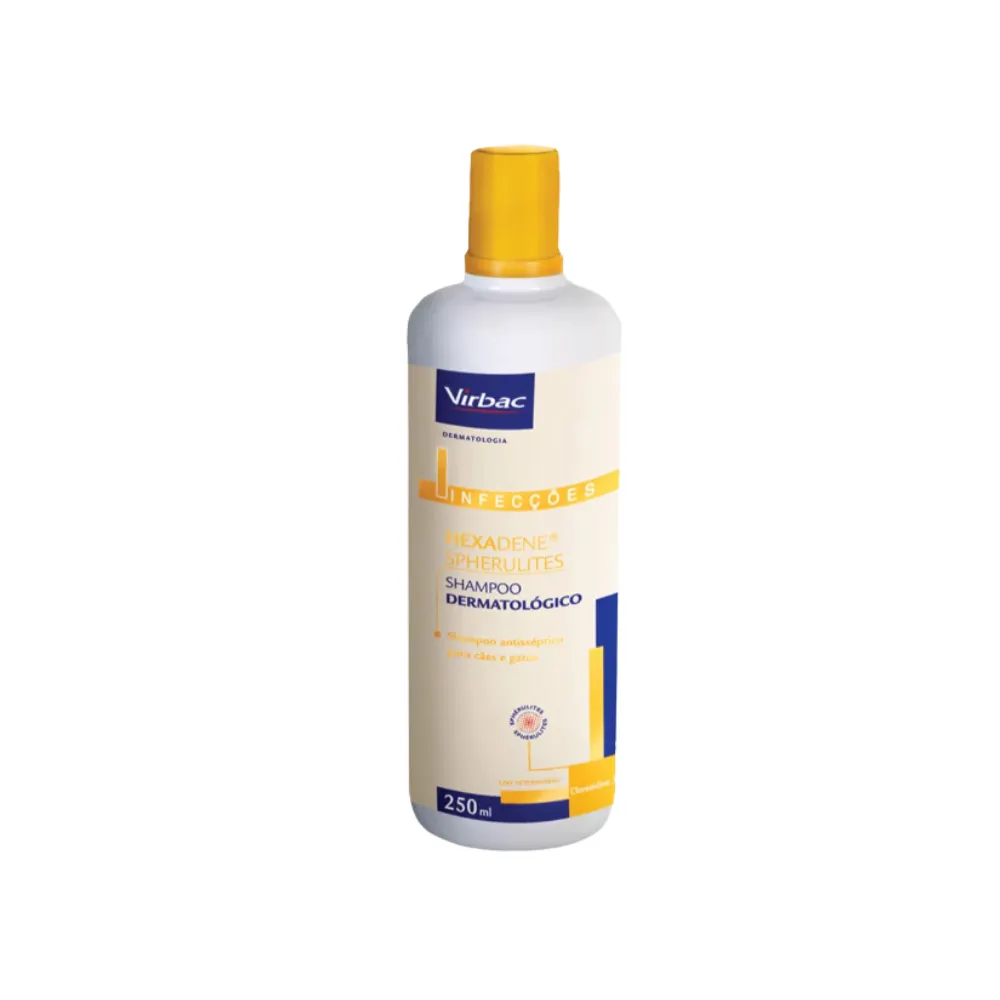 Hexadene Virbac Spherulites Shampoo Dermatológico Cães/Gatos  250ml