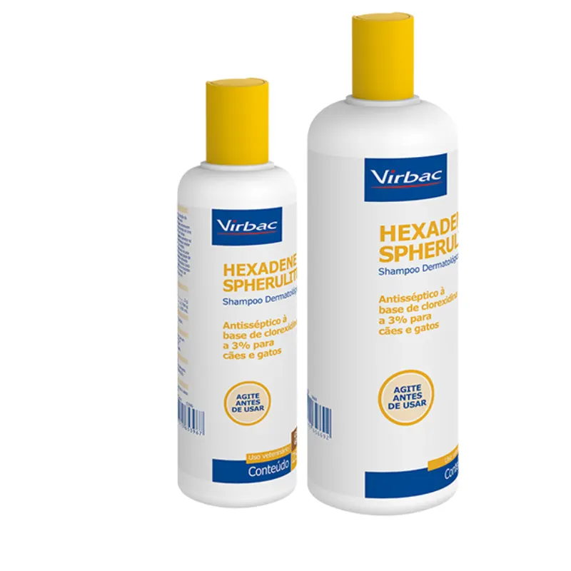 Hexadene Virbac Spherulites Shampoo Dermatológico Cães/Gatos  250ml