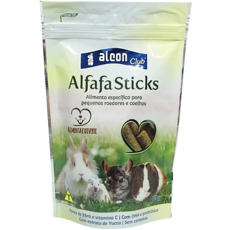 Ração Alcon Club Alfafa Sticks 70 g