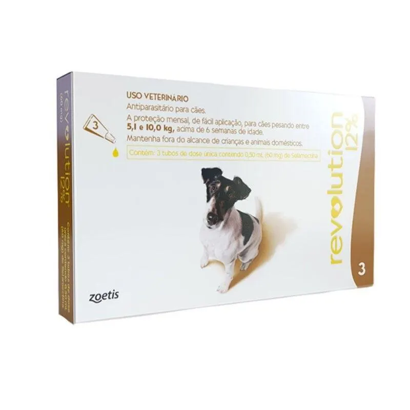 Revolution Antipulgas 12% Cães 5,1 a 10kg