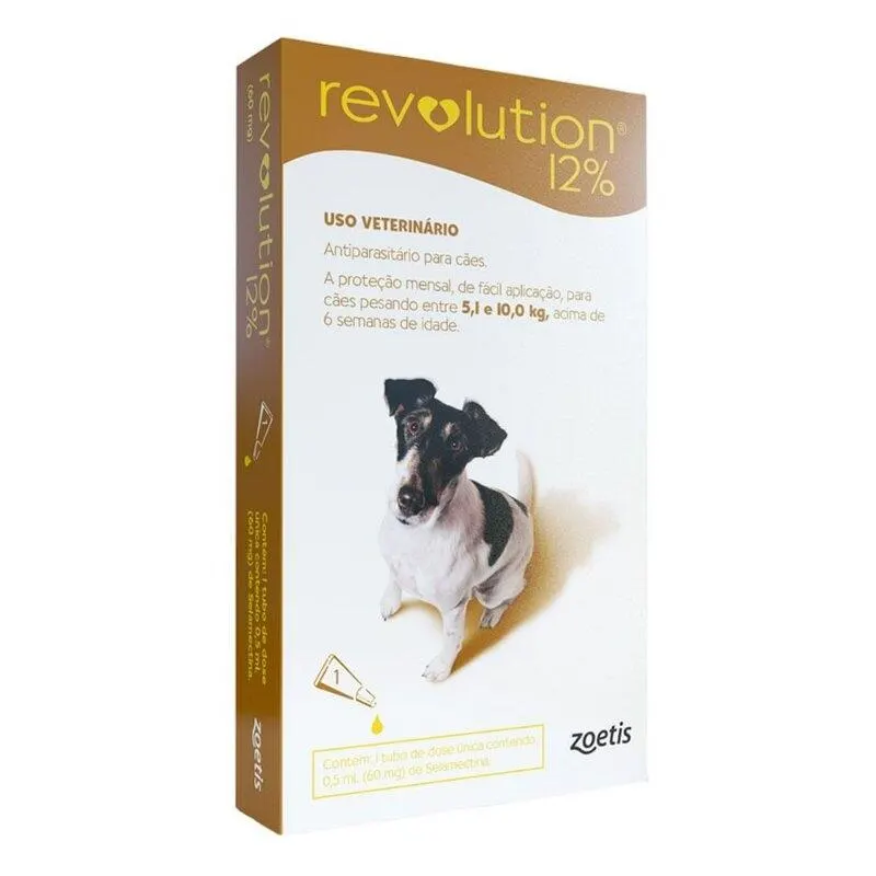 Revolution Antipulgas 12% Cães 5,1 a 10kg