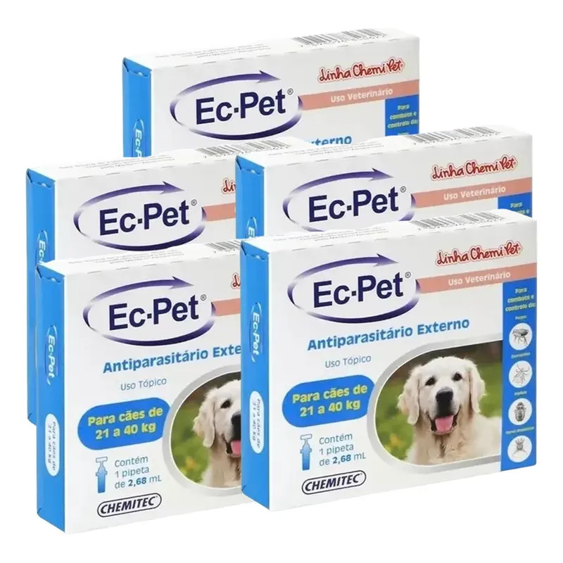 Antiparasitário Ec-pet De 21kg Até 40kg - Chemitec