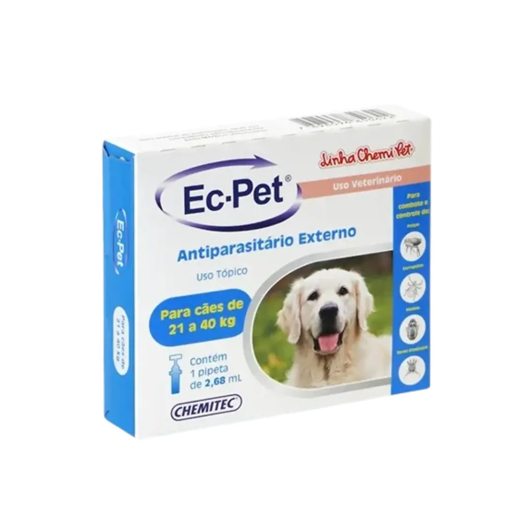 Antiparasitário Ec-pet De 21kg Até 40kg - Chemitec
