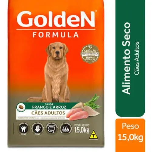Ração Golden Fórmula Cães Adultos Frango e Arroz