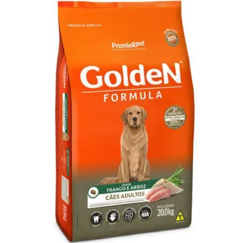 Ração Golden Fórmula Cães Adultos Frango e Arroz