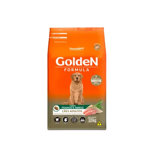 Ração Golden Fórmula Cães Adultos Frango e Arroz