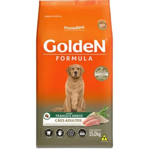 Ração Golden Fórmula Cães Adultos Frango e Arroz