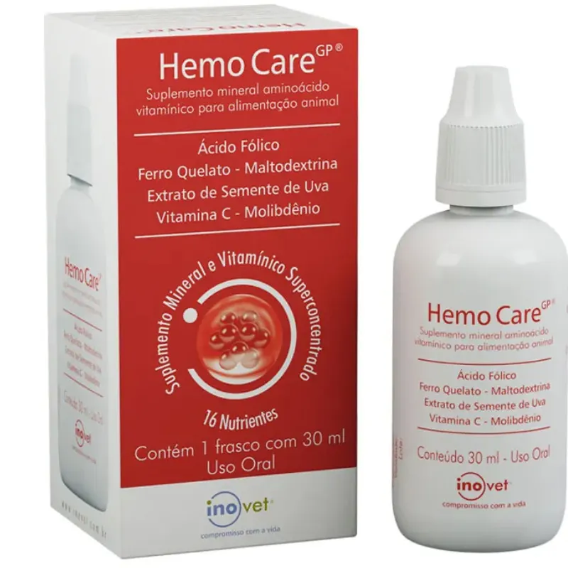 Suplemento Hemo Care GP para Animais inovet