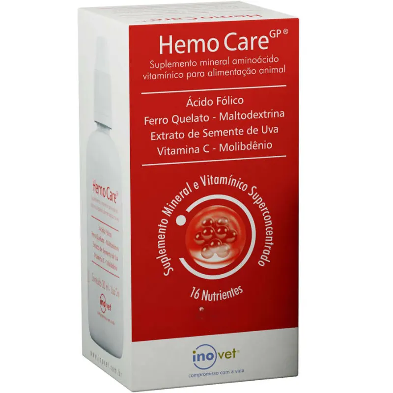 Suplemento Hemo Care GP para Animais inovet