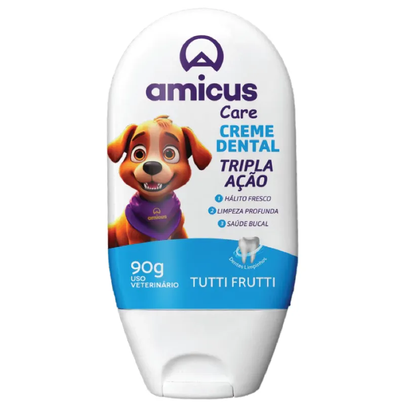 Amicus Care Creme Dental Tripla Ação Tutti- Frutti 90 g
