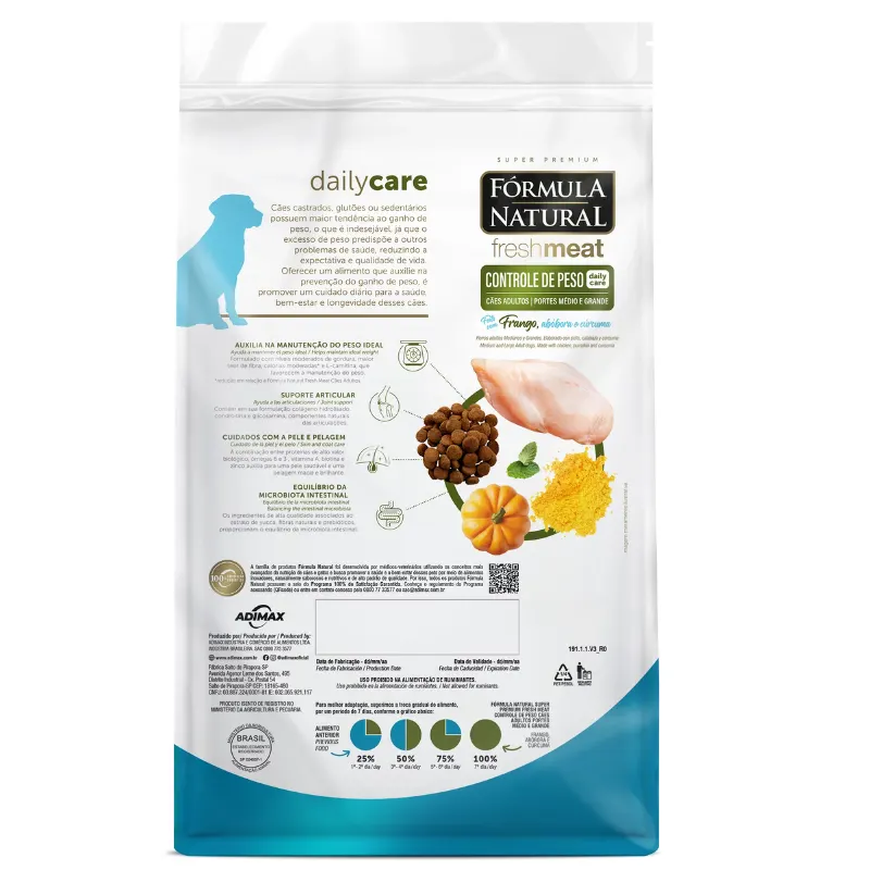 Fórmula Natural Fresh Meat Light Médio Grande 12 Kg