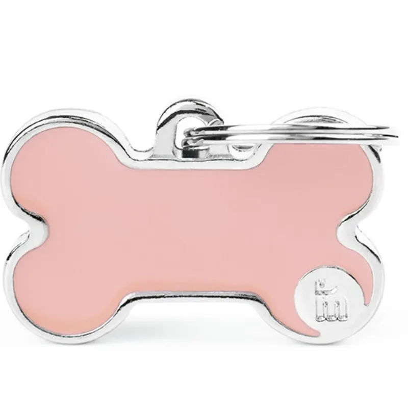 Medalha de Identificação My Family Osso Rosa