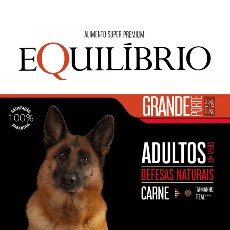 Ração Equilíbrio para Cães Adultos de Porte Grande Sabor Carne 12 Kg