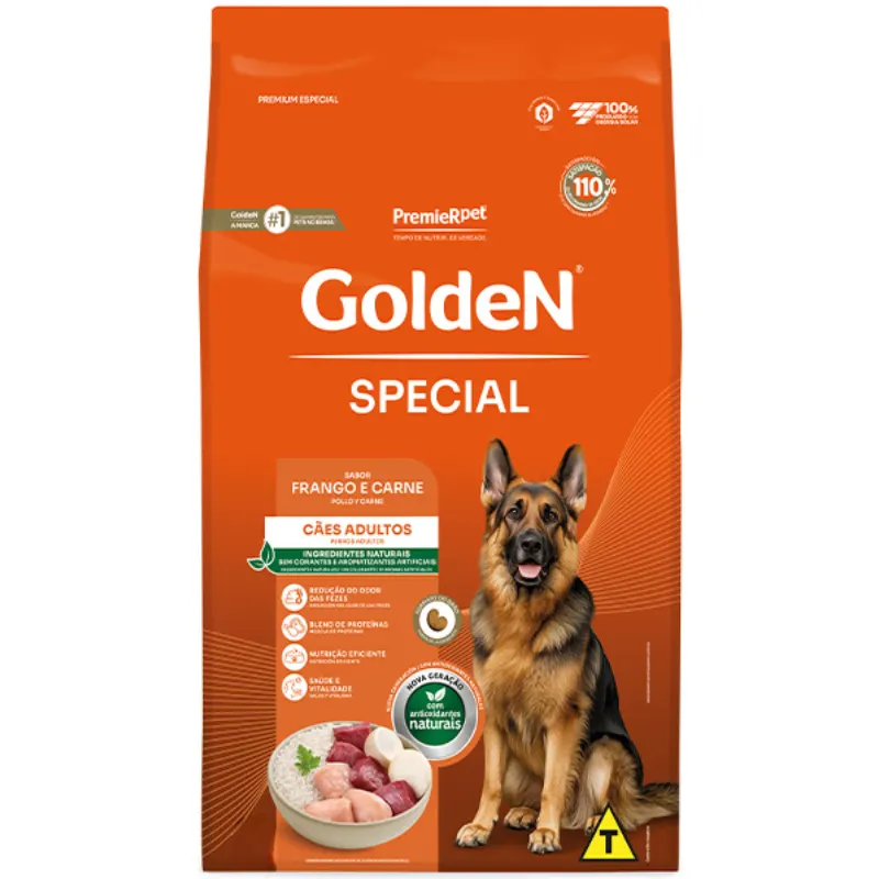 Ração Golden Special para Cães Adultos Frango e Carne
