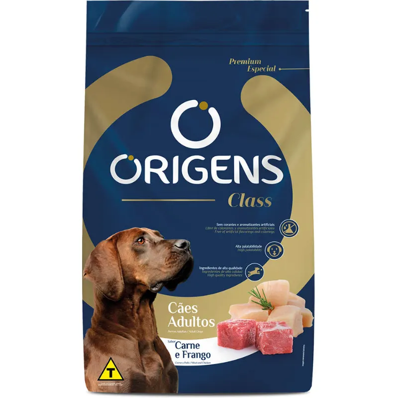 Origens  Class Adulto Carne e Frango 15 + 1 Kg Grátis