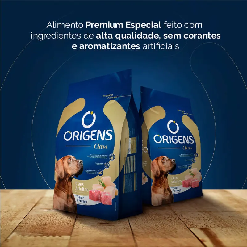 Origens  Class Adulto Carne e Frango 15 + 1 Kg Grátis