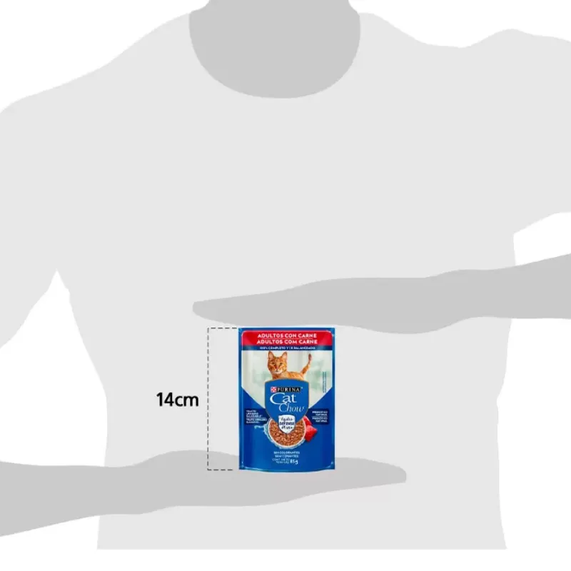 Cat Chow Sachê para Gatos Adultos Sabor Carne 85 g