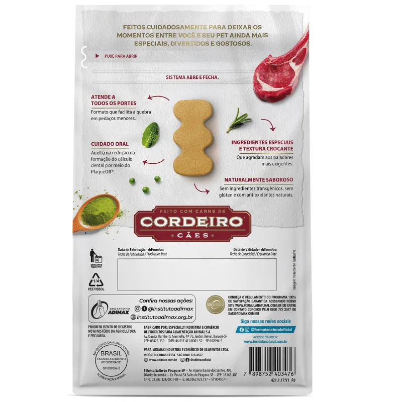 Fórmula Natural Super Premium Fresh Meat Cookies Cães Adultos Cordeiro 150 g