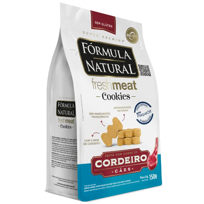 Fórmula Natural Super Premium Fresh Meat Cookies Cães Adultos Cordeiro 150 g