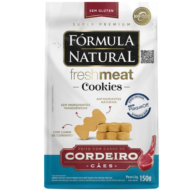 Fórmula Natural Super Premium Fresh Meat Cookies Cães Adultos Cordeiro 150 g