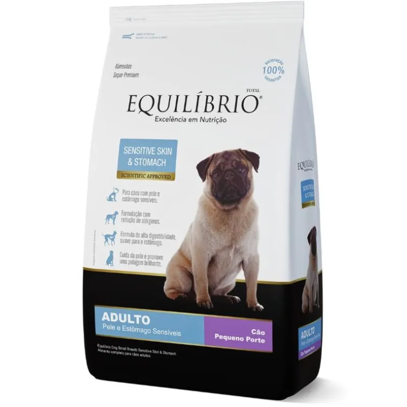 Ração Equilíbrio Sensitive Skin & Stomach para Cães Adultos de Pequeno Porte