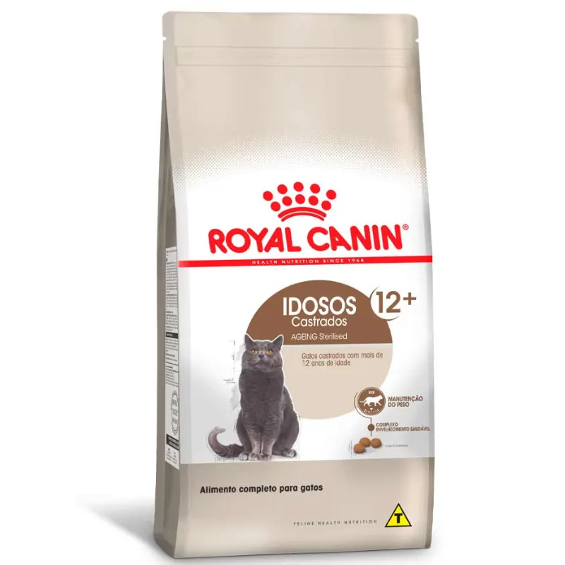 Ração Royal Canin Sterilised 12+ para Gatos Adultos Castrados 1,5 Kg