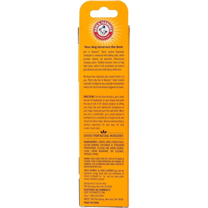Arm & Hammer Tartar Control Pasta de Dentes Enzimática para Cães Sabor Carne