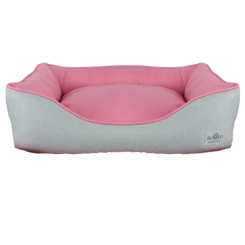 Cama Bonito pra Cachorro Linho Clean Chiclete M