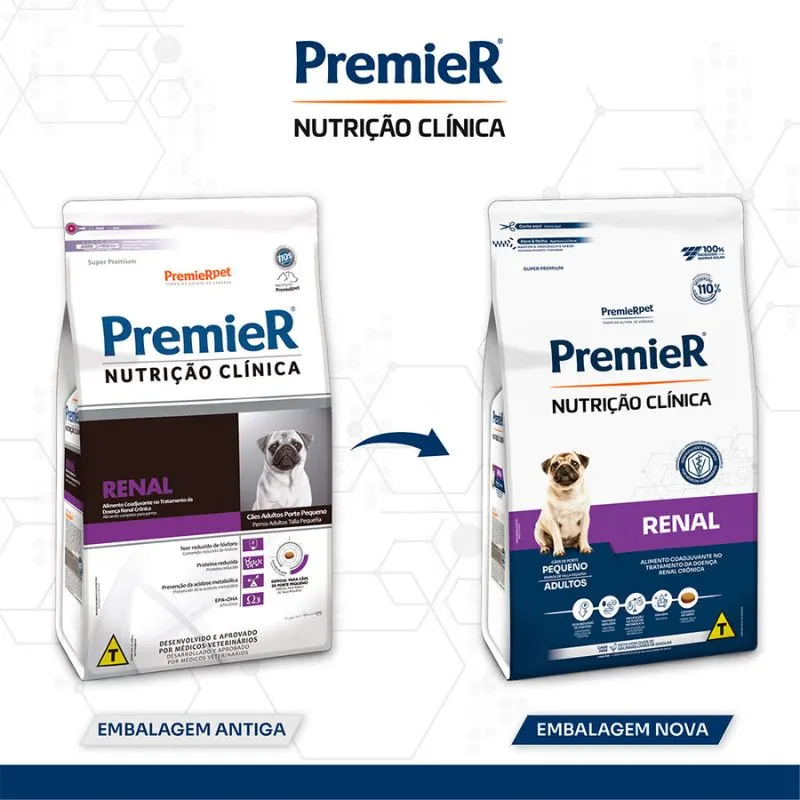 Premier Renal Ração Nutrição Clínica Cães Adultos Raças Pequenas