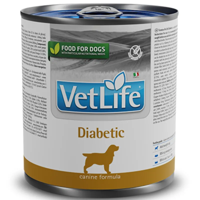 Ração Úmida Vet Life Diabetic para Cães Adultos 300 g