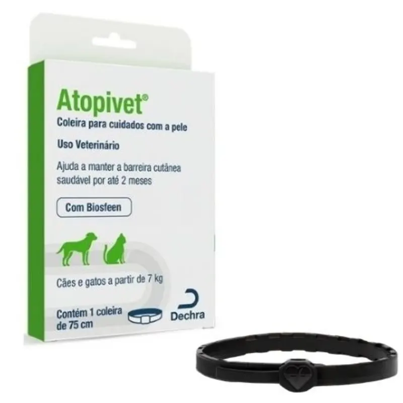 Coleira Dermatológica Atopivet 75 cm Dechra para Cães e Gatos a Partir de 7 Kg