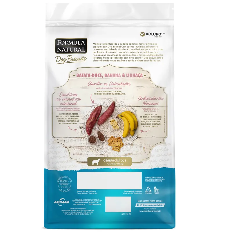Biscoito Fórmula Natural Dog Biscuits Batata Doce e Banana 250g