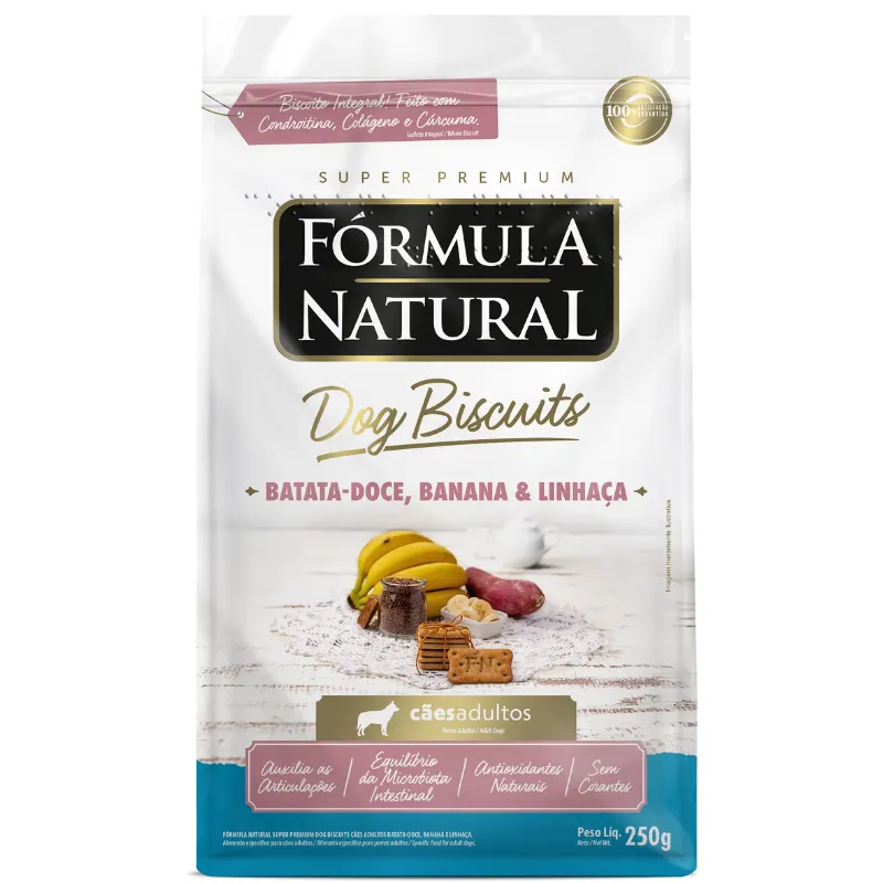 Biscoito Fórmula Natural Dog Biscuits Batata Doce e Banana 250g