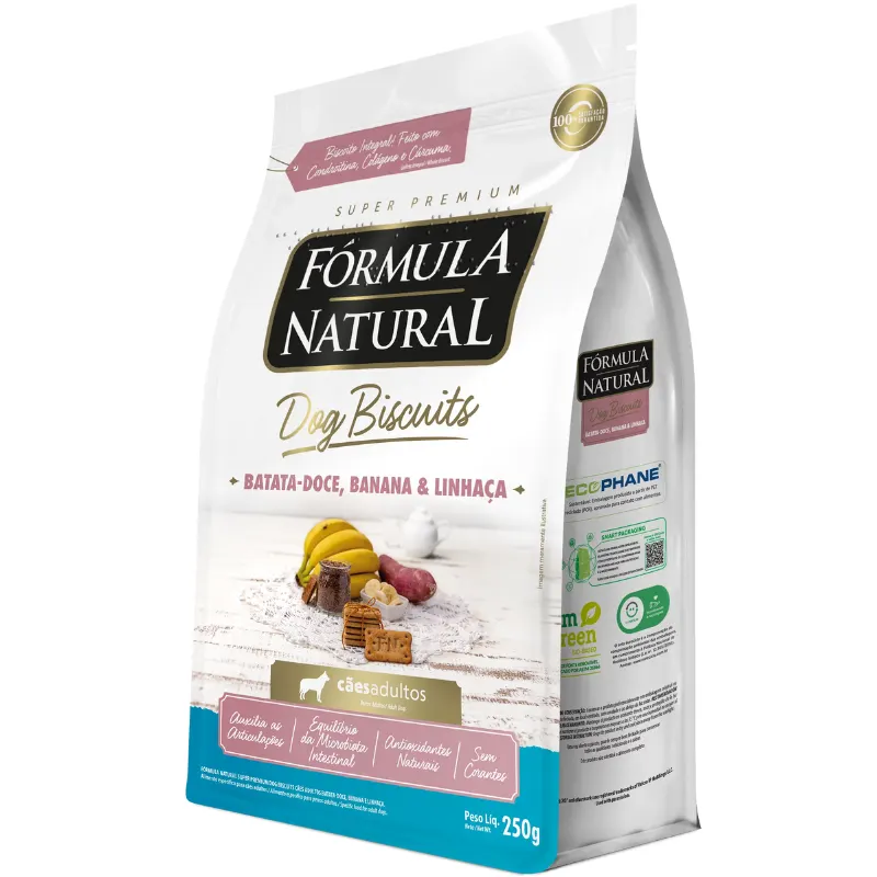 Biscoito Fórmula Natural Dog Biscuits Batata Doce e Banana 250g
