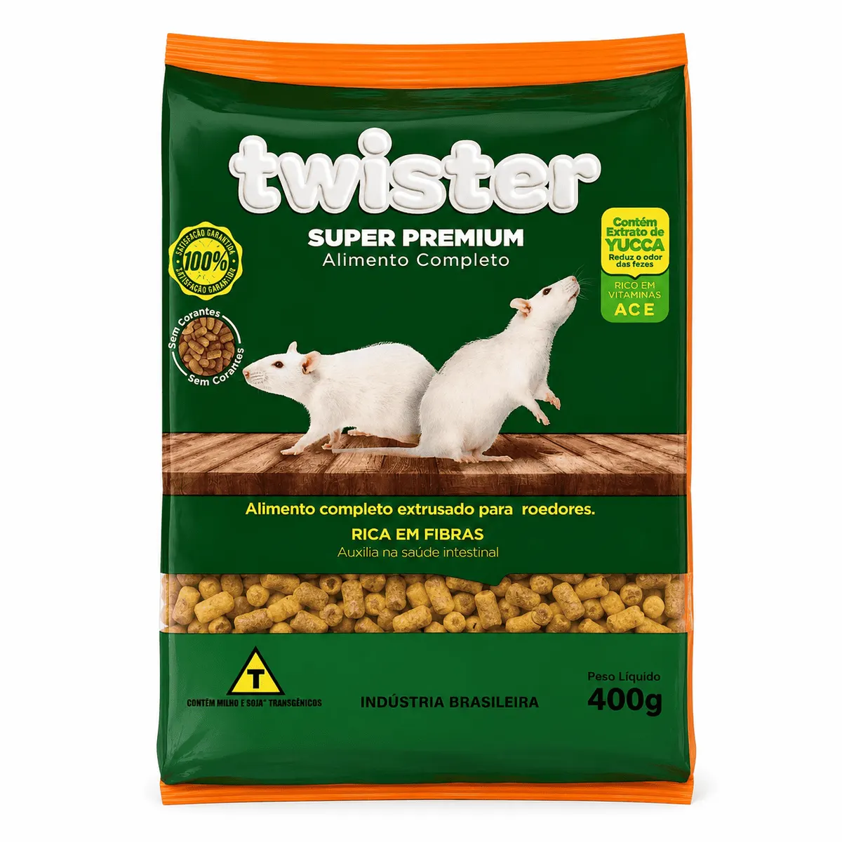 Fluffy Roe Twister Ração Roedores Super Premium 400g