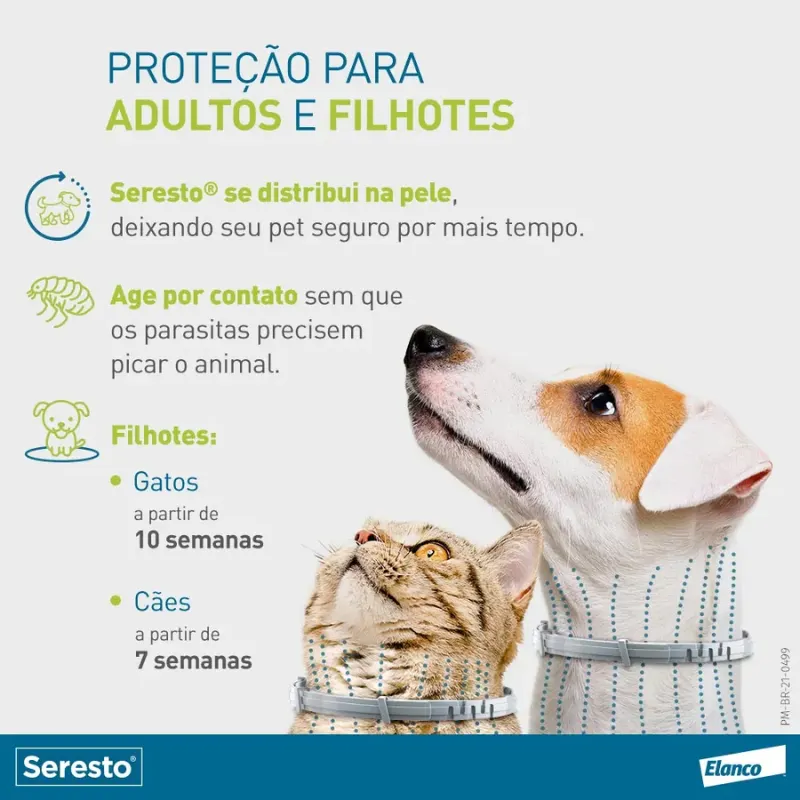 Coleira Seresto para Cães e Gatos até 8 Kg