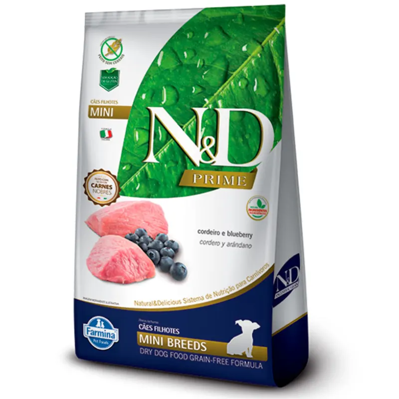 Ração N&D Prime Canine Cordeiro Puppy Mini 2,5 Kg
