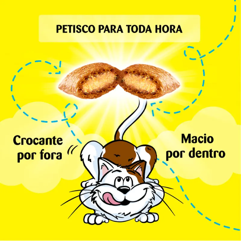 Petisco Dreamies Sabor Salmão Irresistível para Gatos Adultos 40 g