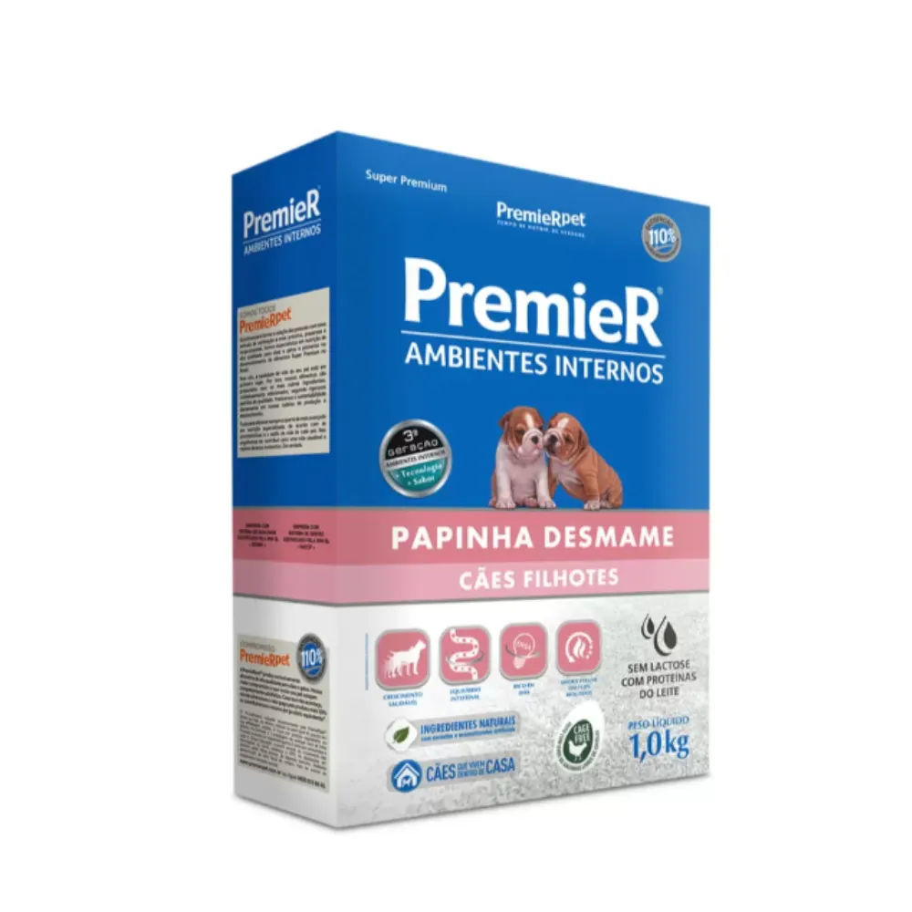 Papinha Desmame Ambientes Internos para Cães Filhotes - 1kg
