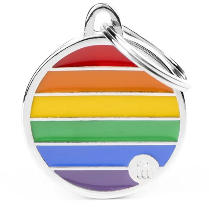 Medalha de Identificação My Family Círculo Médio Arco Iris