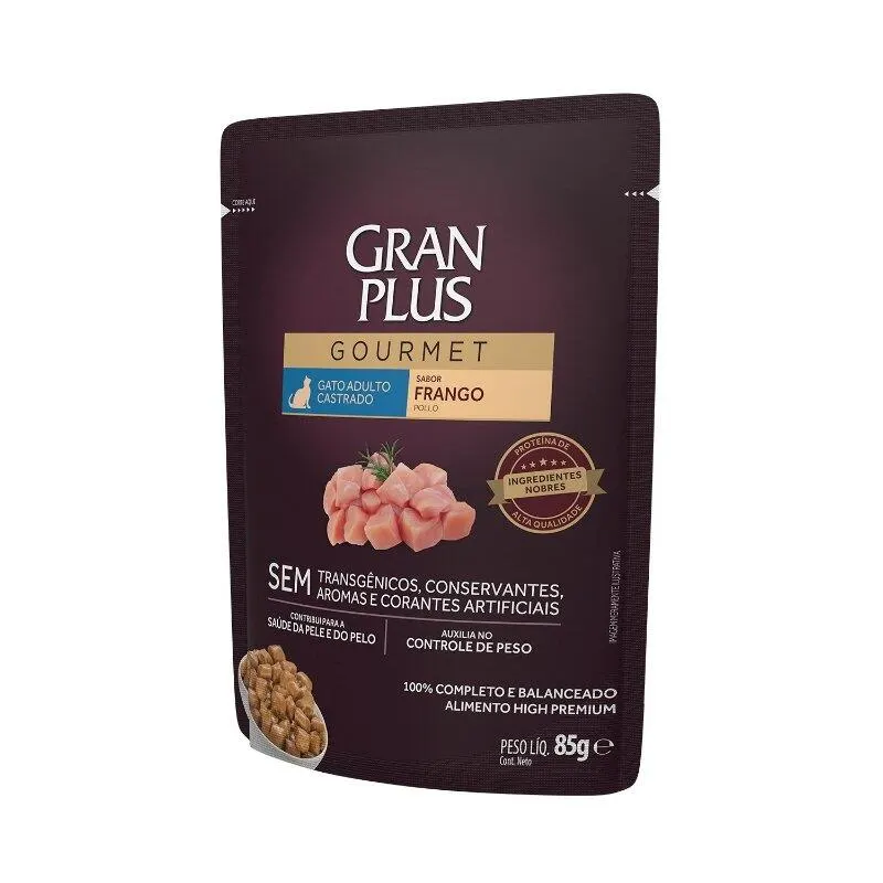 GranPlus Gourmet Sachê Gatos Castrados Frango 85g