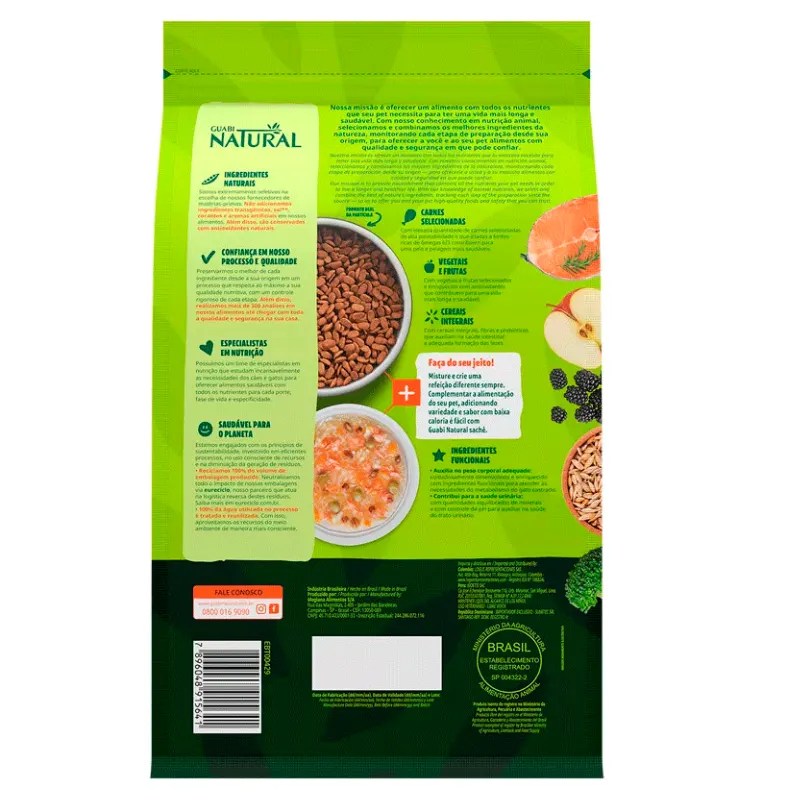 Ração Guabi Natural Gato Adulto Castrado Salmão Cevada