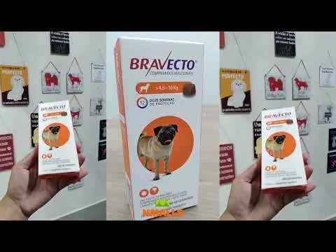 Bravecto 250mg Antipulgas e Carrapatos para Cães de 4,5 a 10kg