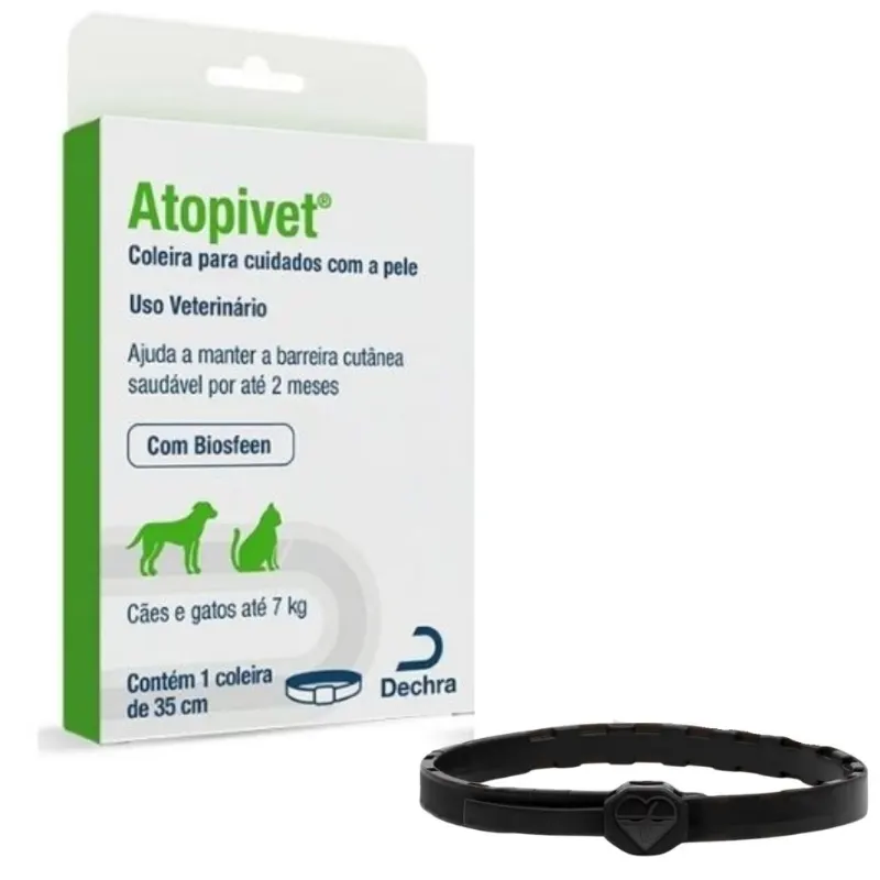Coleira Dermatológica Atopivet 35 cm Dechra para Cães e Gatos de até 7 Kg