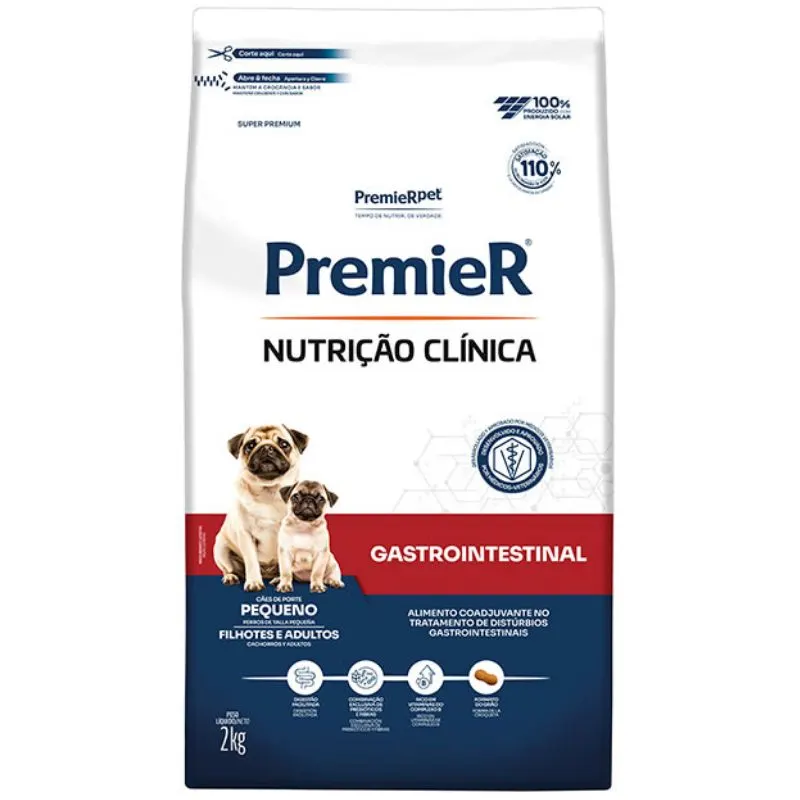 Ração Premier Nutrição Clínica Gastrointestinal Cães de Pequeno Porte 2Kg