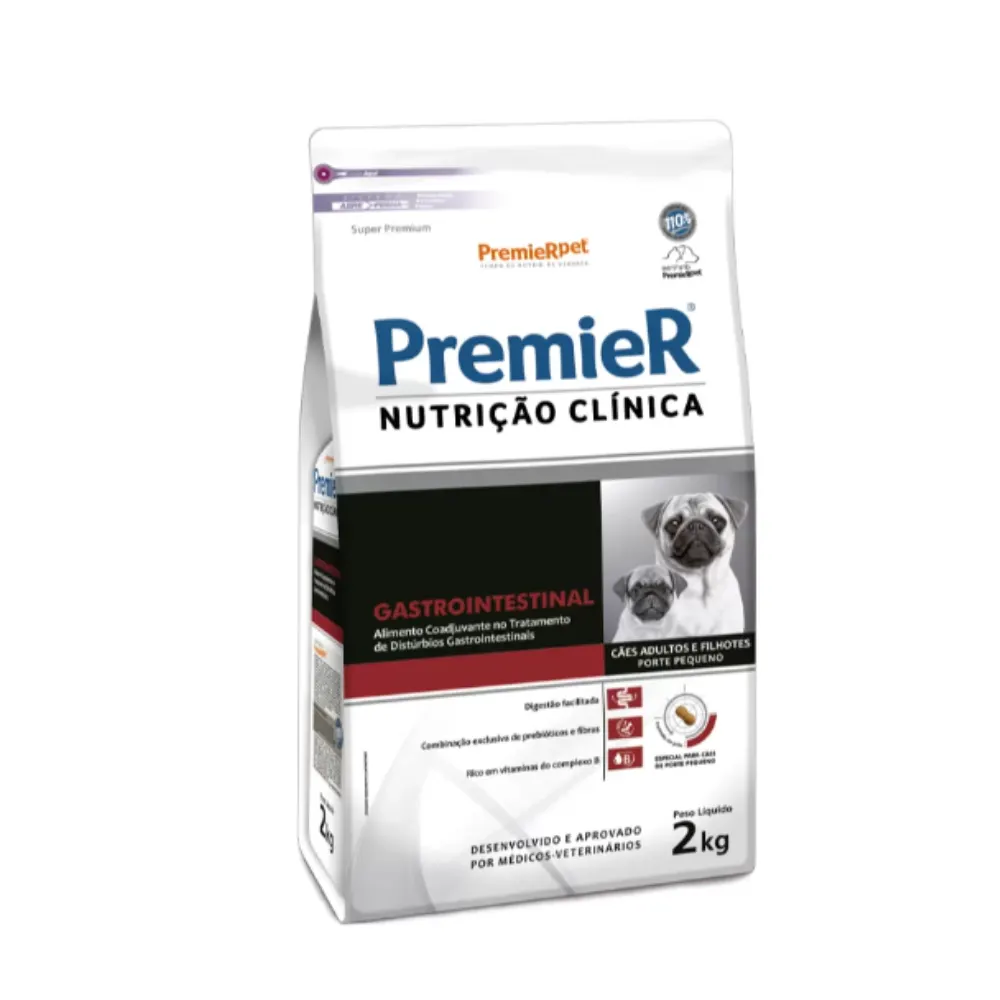 Ração Premier Nutrição Clínica Gastrointestinal Cães de Pequeno Porte 2Kg