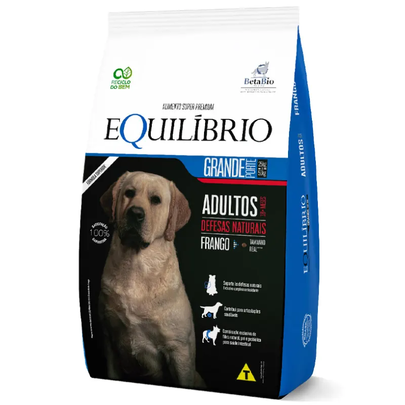 Ração Equilíbrio para Cães Adultos de Grande Porte Sabor Frango 15 Kg