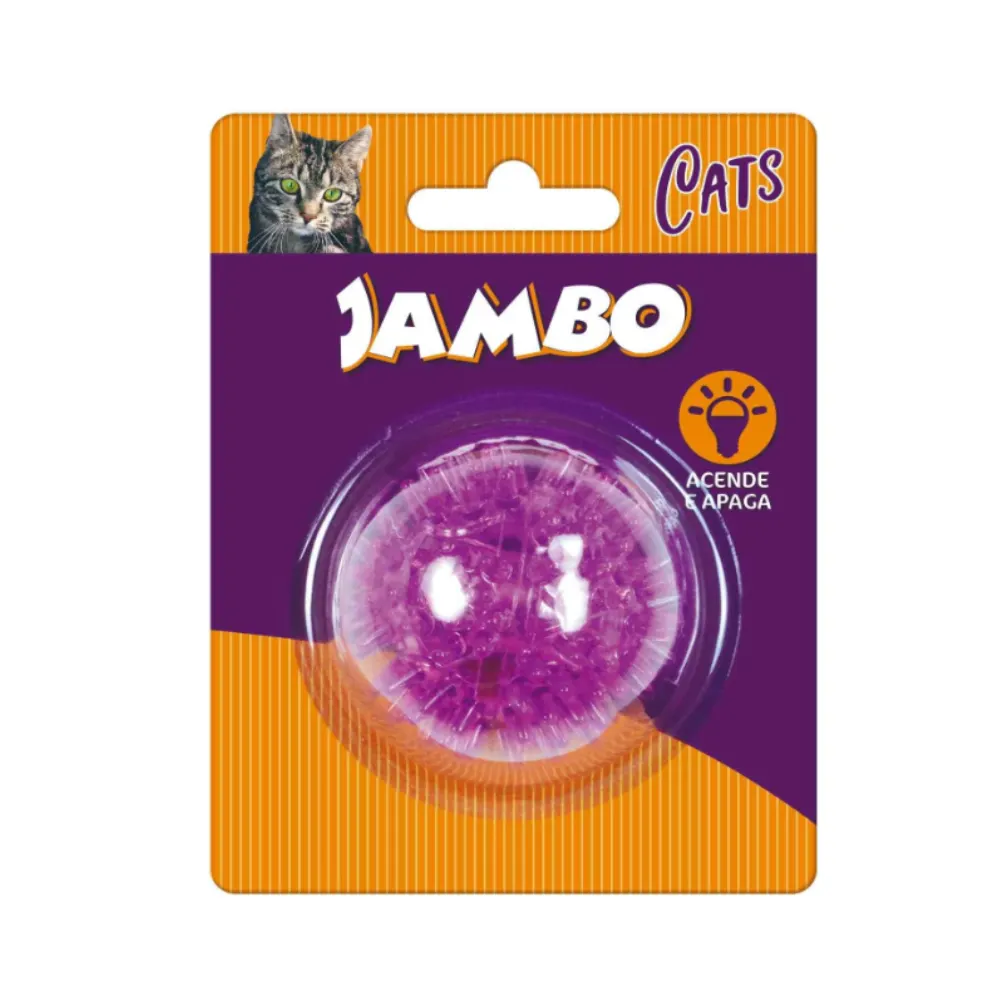 Bola Luz Espinho Mini Cat Roxo Jambo Para Gato